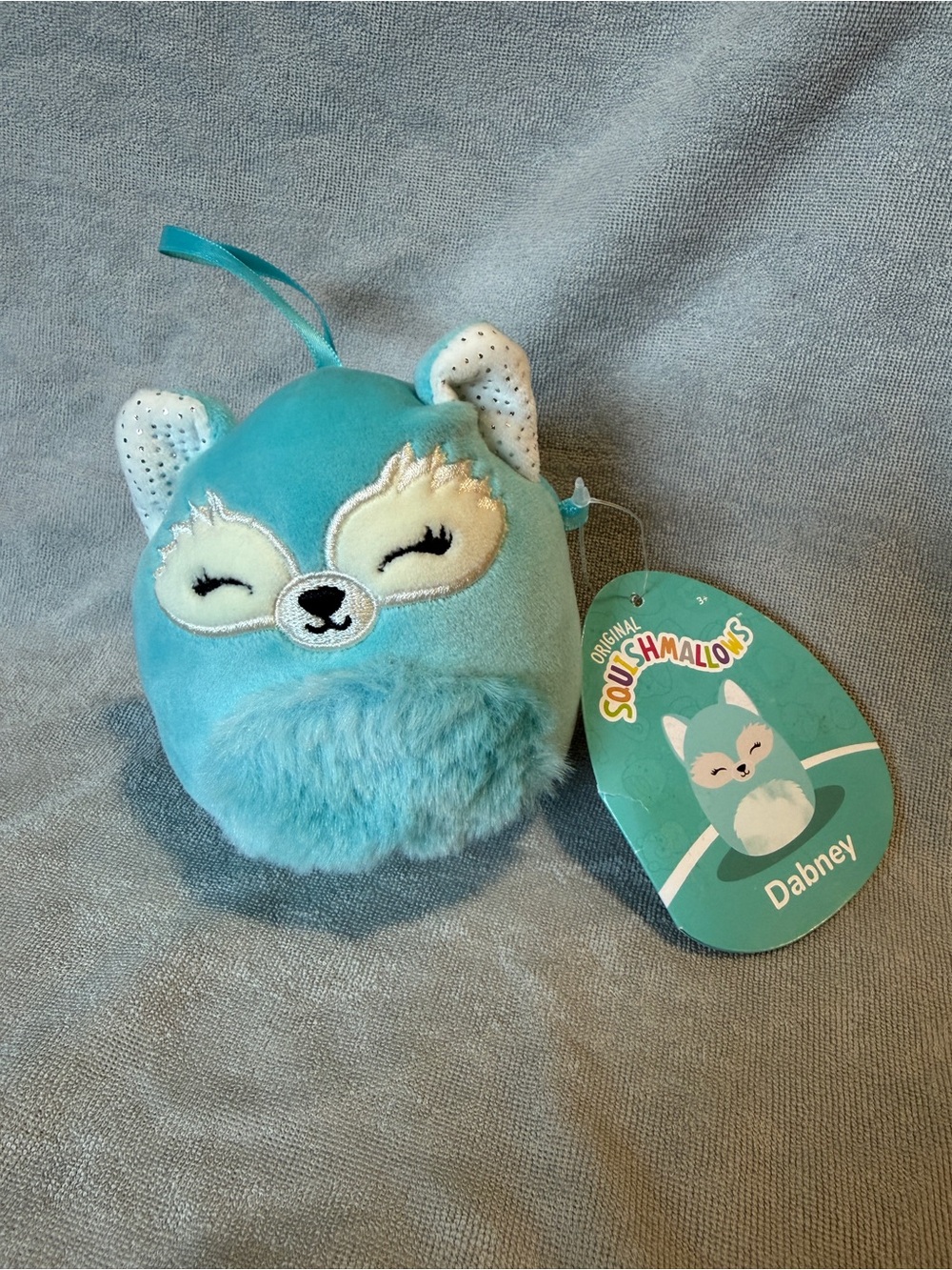Kellytoy Squishmallows Dabney Plush Keychain - Teal